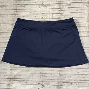 Lands' End Women's Size 18 Navy Blue Skirt Swim Skirt Suit Bottom Skirted